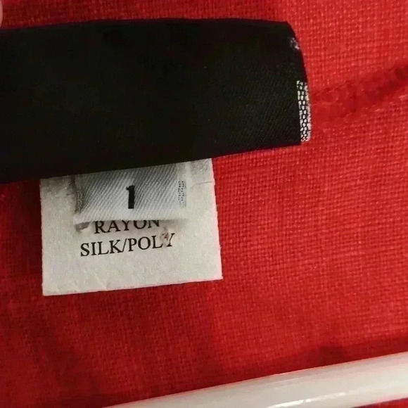 "AHNI" Abstract art to wear linen rayon lightweight jacket SZ 1X - Picture 9 of 9